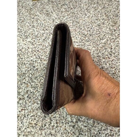 Coach Women's Brown Wallet with Leather Trim & Logo Accents - Picture 4 of 5